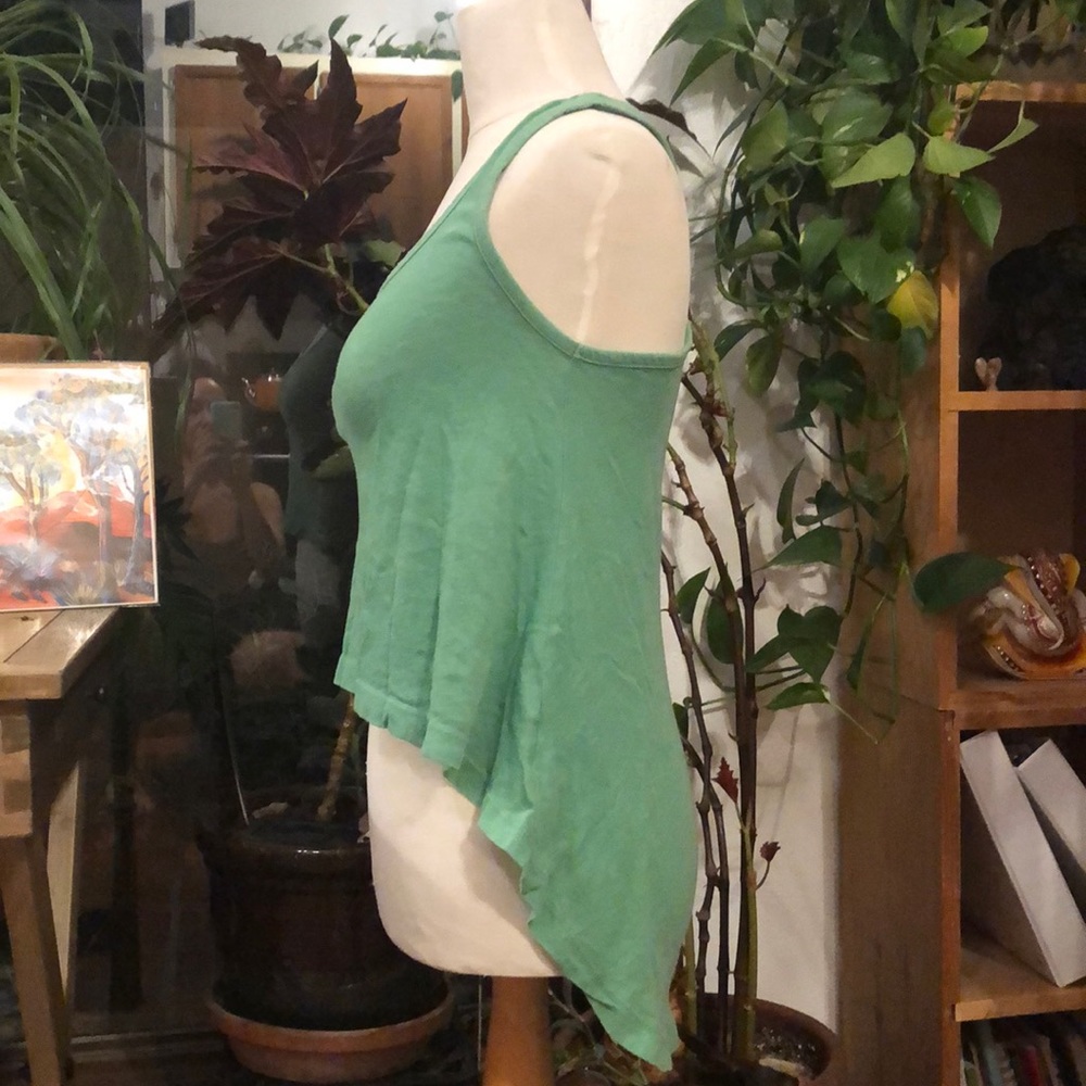 THREADS FOR THOUGHT high-low racerback tank.